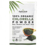 Earth Circle Organics, Orgaaniline klorella pulber, 4 untsi (113,4 g)