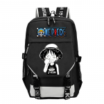Jaapani animatsioonikoomiksid One Piece teemaline tr&uuml;kitud seljakott USB-pordiga suure mahutavusega stiilne seljakott 0033