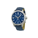 TISSOT PRC 200 Kvartsmehhanismiga Meeste K&auml;ekell 42mm Sinine sihver Roostevabast terasest korpus Nahast rihm T055.417.16.047.00 Blue Dial
