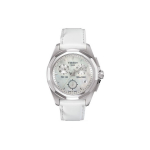 TISSOT PRC100 kvartsmehhanismiga naiste k&auml;ekell, 33 mm valge sihverplaat, roostevabast terasest korpus, nahkrihm T008.217.16.111.00 White Dial