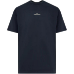Stone Island Letter &Uuml;mmarguse kaelusega L&uuml;hikeste varrukatega T-s&auml;rk Meeste Topid Sinine K2S152100037S0241-V0020 XL