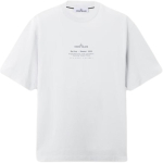 Stone Island SS26 Kevad-Suvi Kollektsioon &Uuml;mmarguse Logotr&uuml;kiga Mugav &Uuml;mmarguse Kaelusega L&uuml;hikeste Varrukatega T-s&auml;rk Unisex Topid L1S152100001S0285-V0041 2XL white