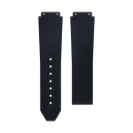 23x18mm Looduslik Kumm Ja Ehtne Nahk Randmerihm Hublot Kella Rihma jaoks Metallist Sisestus 42mm Fusion Seeria Tarvikud 23X20mm&No Buckle black