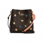 Coach Town 16 Klassikaline lilleprindiga kaetud l&otilde;uendist ja nahast &auml;mbrikott Naiste kotid Tume pruun C7270-IMOSN Basic Set (Bag+Dust Bag)