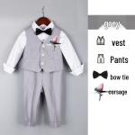 Poiste ametlik &uuml;likonnakomplekt &ndash; Esimene s&uuml;nnip&auml;ev & Pulmariietus Kevadeks/S&uuml;giseks 140cm gray