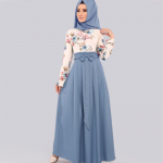 L&auml;his-Ida Ramadan Retro Elegantne Kleit Abaya Kaftani Stiilis Pitsiline Pikkade Varrukatega Muslim Dubai Naiste Elegantne Suures Suuruses T&uuml;rgi Islami Riietus XXXL sinine