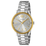 Gucci YA1264233 G-Timeless H&otilde;bedase sihverplaadiga Unisex k&auml;ekell 38