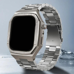 Luksuslik metallist modifikatsioonikomplekt Apple Watch 11 46mm 42mm jaoks Roostevabast terasest rihm+Metallkorpus Iwatch Series10 42mm/46mm jaoks Rihm Series11 42MM