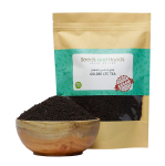 Must granuleeritud tee Assam (200 g), Assam Golden CTC tee graanulid, seemned ja k&auml;ed blue