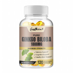 Ginkgo biloba ekstrakt, 1800 mg portsjoni kohta, toetab ajufunktsiooni, parandab t&auml;helepanu ja suurendab vaimset selgust. 120