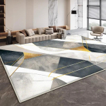 Moodne geomeetriline disain Elutoa vaip Lihtne kaunistus Magamistuba Libisemisvastane Suur vaipkontor Kohvilauad Pehme matt Pestav 80cm x 160cm gray