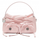 Acne Studios Mini reguleeritav eemaldatav &otilde;larihm Vibu detailiga &otilde;lakott Crossbody k&auml;ekott Naiste k&auml;ekotid Heleroosa A10431-A5A Basic Set (Bag+Dust Bag)