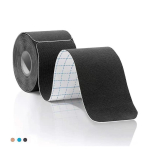 Elastne spordikinesiotape Atleetilised taastumiskleebised Fitness-sidemed Kinesioloogilised tugipadjad P&otilde;lveliigese kaitse 5m x 5cm 2pcs black