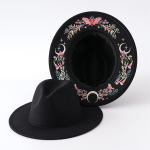 Metslillekuu Prindiga Fedora M&uuml;ts Naistele mehed Mood Isikup&auml;ra S&uuml;gis Talv Lai &Auml;&auml;r N&otilde;ialik M&uuml;ts Briti retro Lame Pealmine m&uuml;ts 55-58 black
