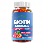 Biotiini kummikommid, 10 000 mikrogrammi kummi kohta, 100 kummi pakis, vegan, sobib t&auml;iskasvanutele, GMO-vaba. 120