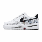 Nike Air Force 1 Tindi libisemiskindlad, kulumiskindlad, hingavad madalad rulaketsid Unisex Must Valge CW2288-111(Team2017-) 38