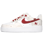 Nike Air Force 1 Blazing Flame And Cloud Striding Kulumiskindlad Madalad T&otilde;mblukuga Tennised Unisex Beež Punane CW2288-111(Team342-) 37.5