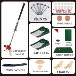 Golfim&auml;ngu Mini-mees Siseruumide Golfikomplekt Golfiv&auml;ljakuga Tagahoovi Komplekt Kaasaskantav Golfim&auml;ng Golfiklubi Spordim&auml;nguasi Koju Kerge Kompaktne black