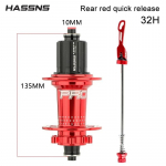 HASSNS PRO7 MTB Rummu 32 36 Ava Laagritega Jalgratta Vabajooksuga Tagumine Rummu Kiirvabastusega 32H 36H Neli Laagrit 7 8 9 10 11 12 Kiirusega 6 Hammastega Rummud 32H Red Rear