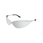 Balenciaga Logo T&auml;ht Ebakorrap&auml;rane Kuju P&auml;ikeseprillid Meeste p&auml;ikeseprillid H&otilde;bedane BB0315S001 93,Silver