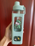 Kawaii Pastellk&otilde;rrega Pudel Uus L&auml;bipaistev Ruudukujuline Armas Vee Pudel Suure Mahutavusega Reisimine V&auml;ljas Sport Rattas&otilde;idu Pudel BPA Vaba 700ml