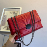 V&auml;ikesed PU-nahast crossbody kotid naistele Uus trend K&auml;ekott Naiste br&auml;ndiga Trendikad &otilde;lakotid as picture punane