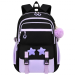 Algkooli &otilde;pilase seljakott L&otilde;unakarbi kott Laste pliiatsikott Keskkooli kott Teismeliste reisikott Laiad rihmad V&auml;hendavad koormust Seljakott 32*16*45cm Only backpack lilla