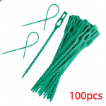 Aia Rohelised T&otilde;mblukuga Sidemed Reguleeritavad Plastikust Taimede Kaablisidemed Korduvkasutatavad Traatsidemed Aia Taimede Viinapuude Toed Tomati Klambrid Kinnitus (as the picture,100pcs)