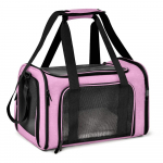 Koerte kandekott Pehme k&uuml;lgseljakott Kasside kandekott Koerte reisikotid Lennufirma heakskiidetud transport v&auml;ikestele koertele Kassid V&auml;ljuvad (Pink,40cm 25cm 25cm) roosa