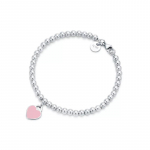 TIFFANY &CO TIFFANY &CO Return to &trade; Seeria S&uuml;damekujuline Silt Helmet&uuml;&uuml;pi 925 H&otilde;be Emailitud K&auml;ev&otilde;ru Naiste Roosa GRP06688-Pink Eriti V&auml;ike h&otilde;be