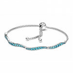 Pandora Ocean Series Sinine Laine Liuguv K&auml;ev&otilde;ru 925 H&otilde;bedast K&auml;ev&otilde;ru Naistele 599436C01 sinine