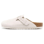 Birkenstock Boston &uuml;mmarguse ninaga minimalistlikud mugavad poolpapud Hingavad kingad Unisex sussid Vintage-valge 1024740 36 white