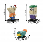 MOC Animatsioon Phineas & Ferb Kuju Ehitusklotsid Mudel Perry Platypus Klotsid Montaažim&auml;nguasjad Lastele DIY S&uuml;nnip&auml;evakingitused
