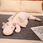 1 tk 70-150cm hiiglaslik valge draakon pl&uuml;&uuml;sis m&auml;nguasi &uuml;kssarviku sarvega lendava tiibaga draakonid dinosid kallistuspadi Dinos unekingitus about 65-70cm