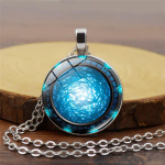 Stargate Atlantis Time Naiste Mitmek&uuml;lgsed Aksessuaarid Retro Ripatsiga Kaelakee 50cm(Necklace Size) blue