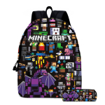 Minecrafti seljakott ja pliiatsitopsi komplekt lastele ja teismelistele Koolikott Veekindel Kerge 2-osaline
