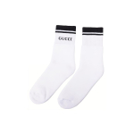 Gucci logo-intarsia puuvillasegu sokid 'Valge Must' Meeste 496493-4G293-9000 L black