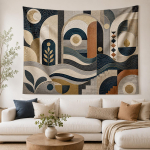 Abstraktne Boho Seinavaip Keskmise Sajandi Geomeetriline Seinakate Moodne Kunstidekoratsioon Magamistuppa Elutuppa &Uuml;hiselamusse Korterisse Kodu Kunstikingitused 150X200CM