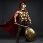 Spartan Leonidase t&auml;issoomuste komplekt 300 Spartan Warriori kost&uuml;&uuml;mikomplekt t&auml;ielikult kantav cosplay soomus, kingitus isale, vennale, poiss-s&otilde;brale, abikaasale black