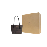 COACH City kunstnahast &otilde;lakott Keskmine Naiste P&auml;hklipruun & Must CU759-IMXAQ One Size 3 beige