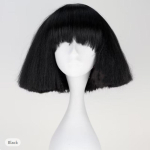 HAIRJOY Lady Gaga Cosplay Parukad Sirge Bob L&uuml;hike Tume Pruun H&otilde;behall Tume Blondiini Roosa Roheline Blondiini Must S&uuml;nteetilisest Juustest Parukas black