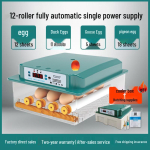 Automaatne kodune inkubaator kanade, partide, hanede, tuvide munade jaoks 12 eggs, single power
