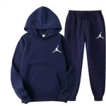 Unisex paks kapuutsiga dressipluus ja p&uuml;ksid Komplekt Talvine spordir&otilde;ivastus Vabaaja pikkade varrukatega treeningkost&uuml;&uuml;m Mehed Naised Large blue
