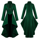 Elegantne naiste vintage keskaegne smoking gooti sabakuub &uuml;likond, t&auml;iuslik cosplay kost&uuml;&uuml;mi jaoks 2XL black