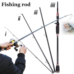 Baitcasting &otilde;ngeritv 4 sektsiooni s&uuml;sinikkiust mageveep&uuml;&uuml;k karpkala kalap&uuml;&uuml;k bassiforelli &otilde;ngitseja 1.8m punane