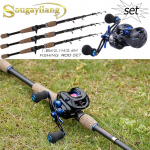 Keeramis&otilde;ngede rullide kombinatsioonid 4-sektsioonilise s&uuml;sinikuheitega &otilde;ngeritvadega 9+1BB Baitcasting p&uuml;&uuml;girullidega 1.8M Rod&Reel Left Hand