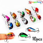 Metallist Mini Minnow kalakonksud, s&ouml;&ouml;t 10 tk / pakk 2,8 cm 1,6 g 10 v&auml;rvi talvine j&auml;&auml;p&uuml;&uuml;gi konksu jigilant 10pcs