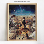 Teemantmaaling Portree T&uuml;druku Pokker Ristpistes T&auml;isekraan t&auml;is&uuml;mar teemanttikandid 20X30CM