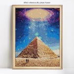 Teemantmaali maastik T&auml;is &uuml;mmargune teemanttikandid t&auml;isekraaniga p&uuml;ramiidipilt 20X30CM