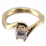 Bague Plaqu&eacute; Or 'C&acirc;lin' 56 kuld